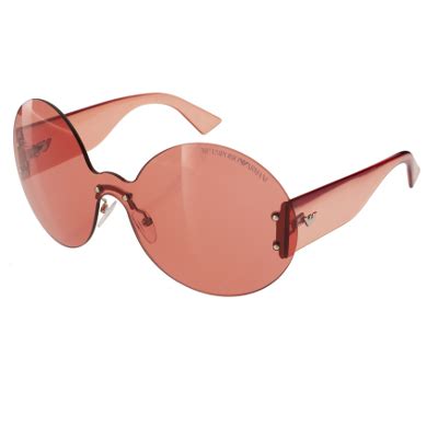 emporio armani round frameless sunglasses